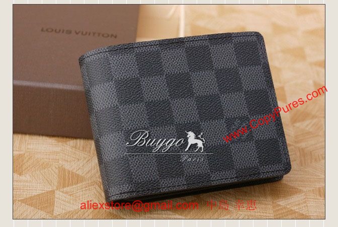 LOUIS VUITTON ルイヴィトン N63074 ダミエグラフィット ポルトフォイユ・フロリン メンズ用2つ折財布